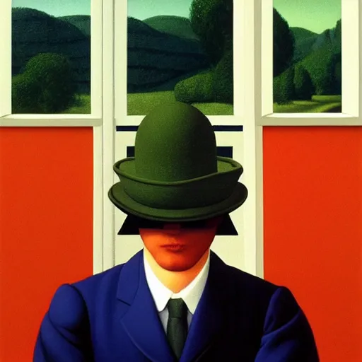 Image similar to a sight for sore eyes by Raphael, Hopper, and Rene Magritte. detailed, romantic, enchanting, trending on artstation.