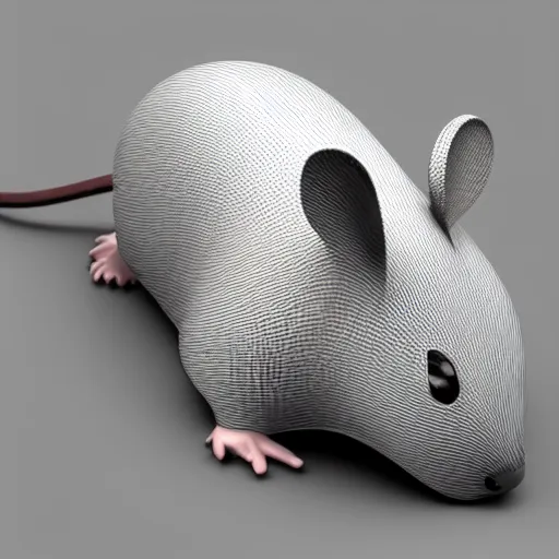 Prompt: a mechanically enhanced mouse looking for cheese, digital art, 3 d render, blender,