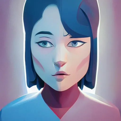 Image similar to face icon stylized minimalist rockoa €™ s modern life, loftis, cory behance hd by jesper ejsing, by rhads, makoto shinkai and lois van baarle, ilya kuvshinov, rossdraws global illumination