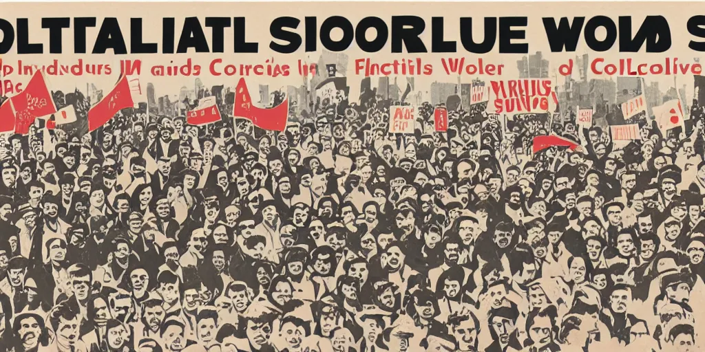 Image similar to Poster depicting International Worker Solidarity and collective action unique-H 832