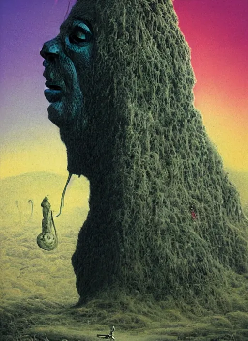 Image similar to alex jones by zdzislaw beksinski and lisa frank