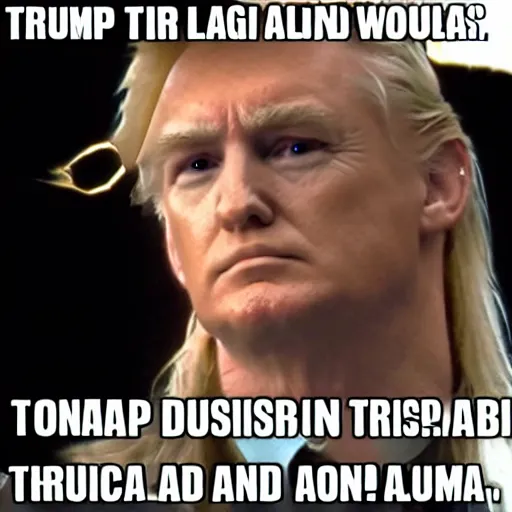 Image similar to donald trump as legolas