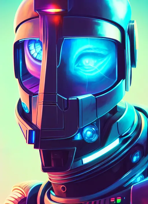 Prompt: retrofuturistic portrait of a cyberknight, space graphics art in background, close up, wlop, dan mumford, artgerm, liam brazier, peter mohrbacher, 8 k, raw, featured in artstation, octane render, cinematic, elegant, intricate, 8 k