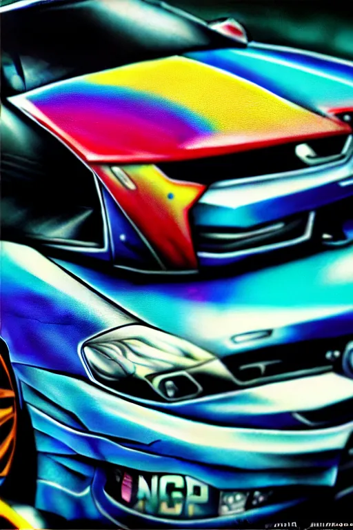 Prompt: realistic detailed image of a jdm car. depth perception, depth of field, action horror by lisa frank, bernard dumaine, ayami, realistic, detailed, highly detailed, hyper detailed, high definition, extremely detailed oil painting, beautiful composition, trending on artstation, award - winning photograph, masterpiece, intricate, portrait, 8 k highly professionally detailed, hdr, cgsociety