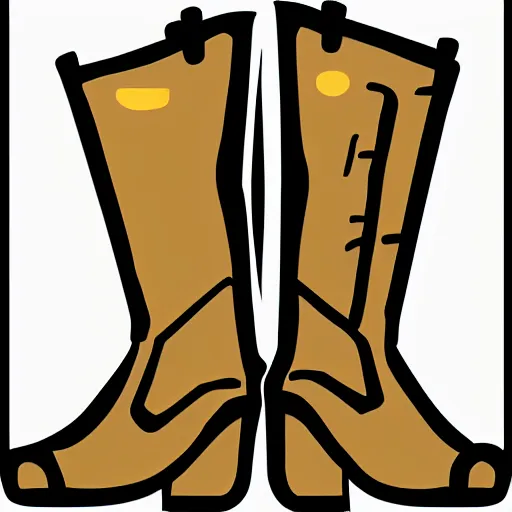 Image similar to i'll knock ya boots, digital art, iconic icon, 2 d vector logo, cartoon, t - shirt design