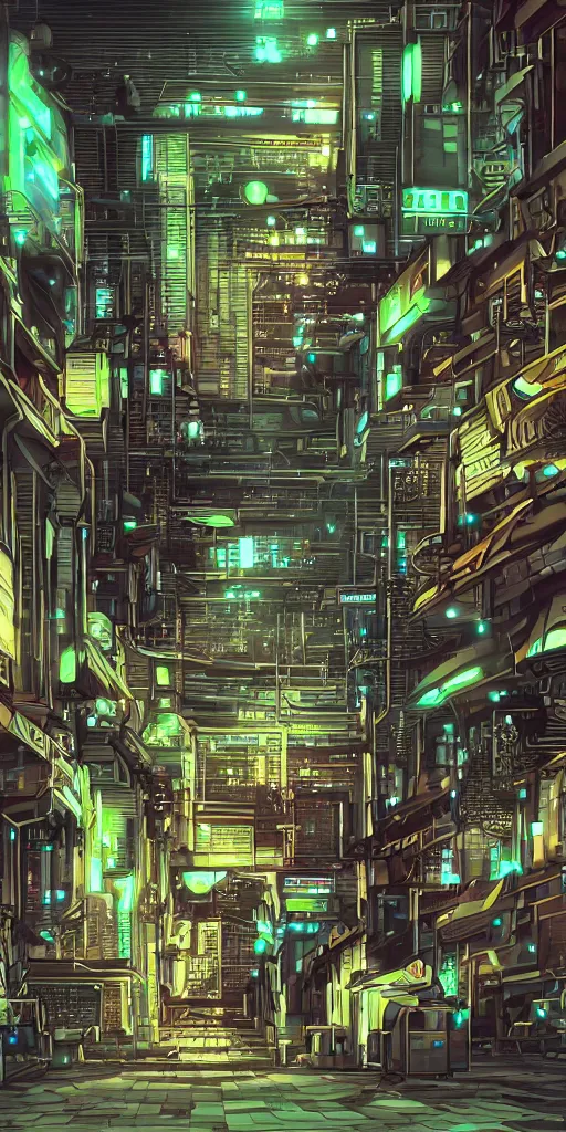 Image similar to cell shaded technopunk alley