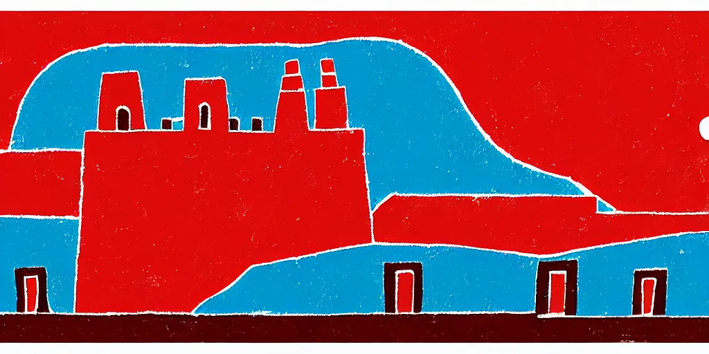 Image similar to Oaxaca city in the style of Rufino Tamayo