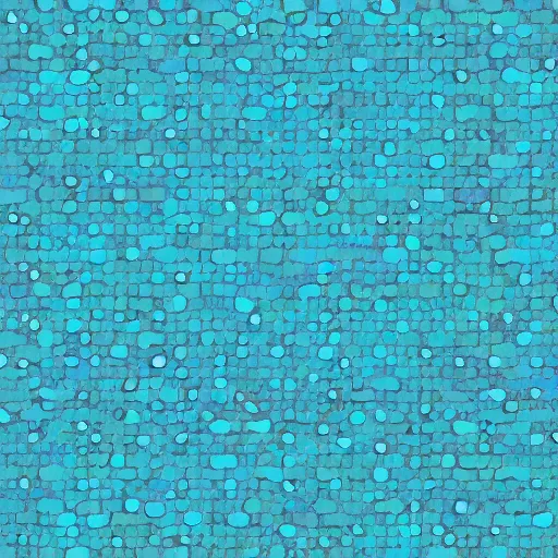 Image similar to highly intricate interlocking tiny aqua blue blobs, ps 2 game