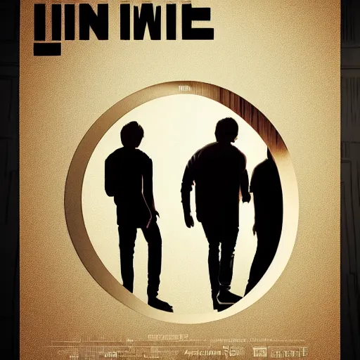 Prompt: poster for a short dramatic film called'liminal'about 4 young male roommates that discover a hidden tiny wooden door in their apartment. the poster follows the concept of liminality and the center element is the tiny wooden door. movie poster, advertisement, high detail, sharp, trending on artstation