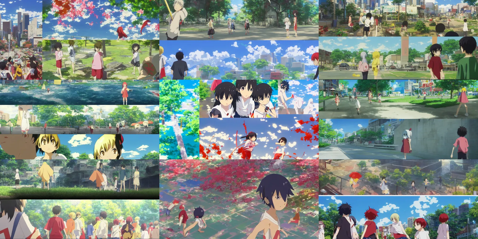 Prompt: screenshot from the anime film Summer Wars by Mamoru Hosoda, a painting of the virtual world, digital game world, screenshot from the anime series Sword Art Online, makoto shinkai