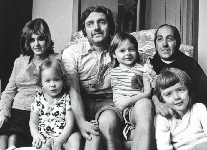 Image similar to a family of four in the 1 9 7 0 s