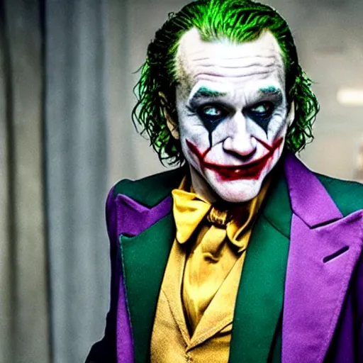 Image similar to The Joker played by Robin Williams 8k hdr movie still