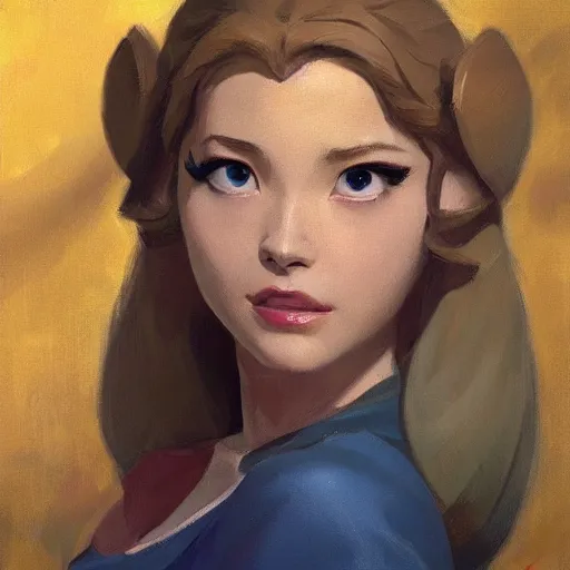 Prompt: greg manchess portrait of zelda as disney character, perfect face, matte painting, bold shapes, hard edges, by huang guangjian, gil elvgren, sachin teng. in a beautiful landscape full of emotions, cgsociety masterpiece, artstation trending, by rossdraws, ghibli, kimi no na wa, greg rutkowski, simon stalberg, greg manchess