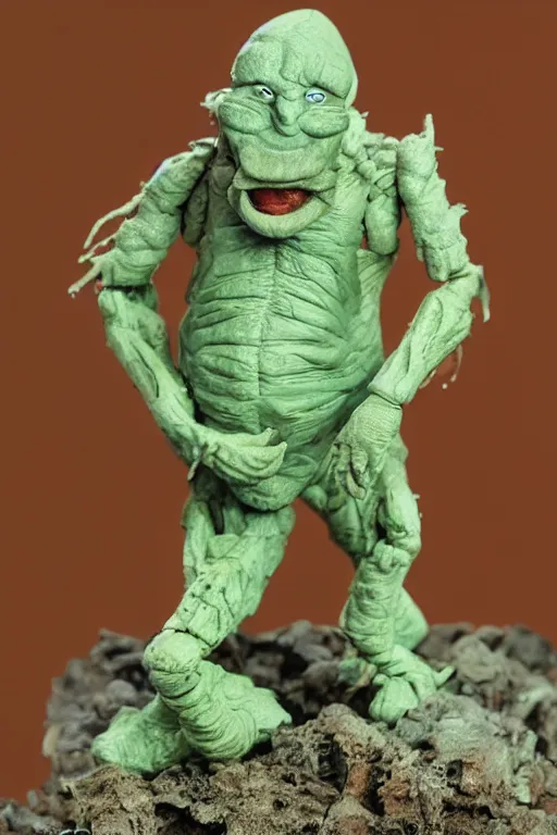 Image similar to mugwump action figure, mint on card, product photography, vintage, collectible