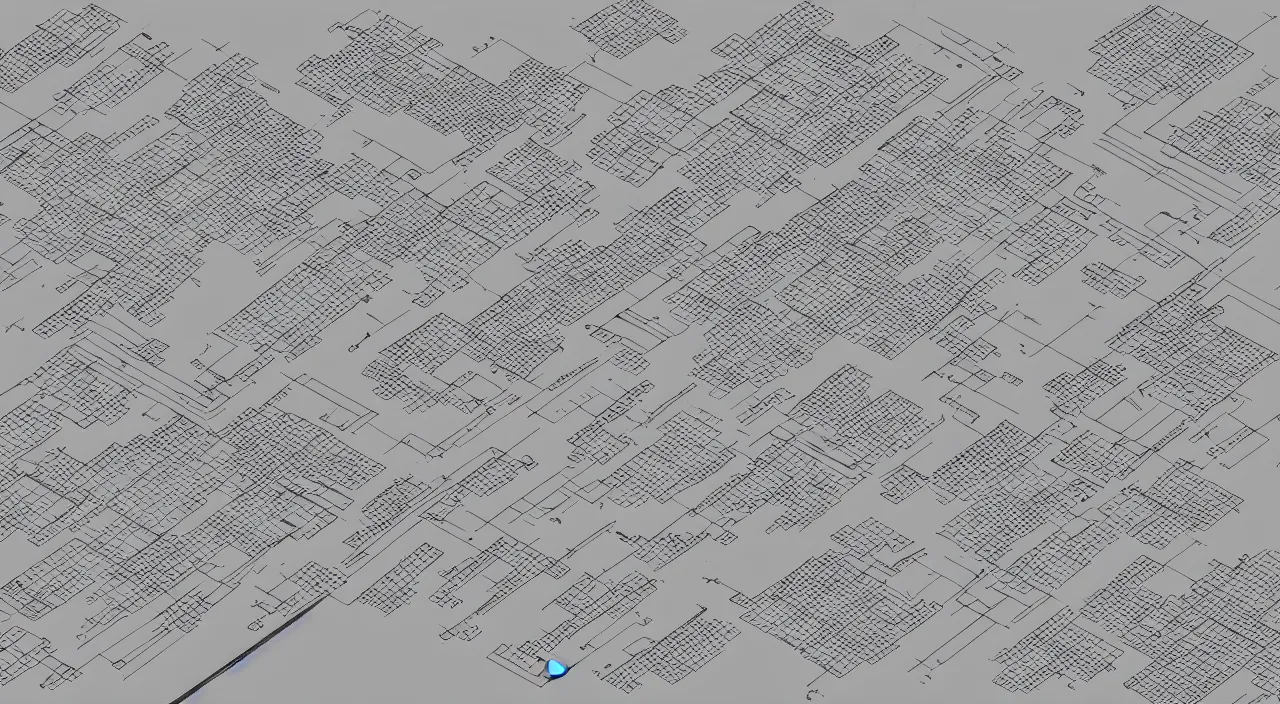 Prompt: exploded axon schematic drawinf of a typical city block, in vector drawing style of peter eisenman