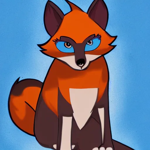 Prompt: furry ( fandom ) art of a cute anthropomorphic sandy - colored tan fox and blue eyes and wearing a blue sweatshirt holding fireballs, digital art, painting, trending on furaffinity, big eyes