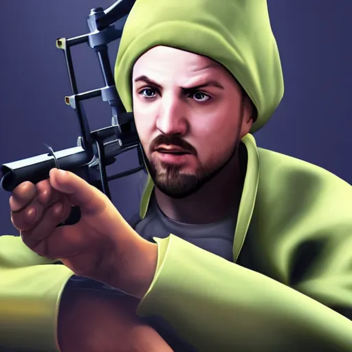 Image similar to Jesse Pinkman in Team Fortress 2, Realistic, 4k