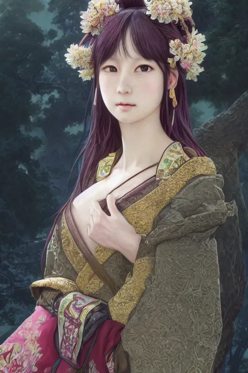 Prompt: Anthro Portrait of japanese llama girl, D&D, dark fantasy, anthro portrait, sakura blooming on background, intricate, elegant, llama anthro portrait, highly detailed, digital painting, artstation, concept art, smooth, sharp focus, maybe some llama, illustration, art by artgerm and greg rutkowski and alphonse mucha, daily deviation, masterpiece, llama llama llama