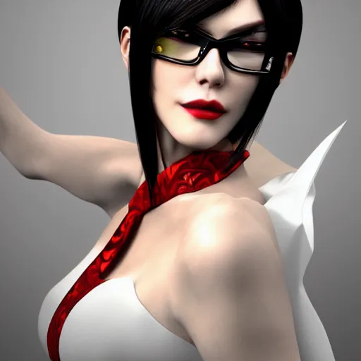 Image similar to a portrait of bayonetta, concept art, trending on artstation 3 d.