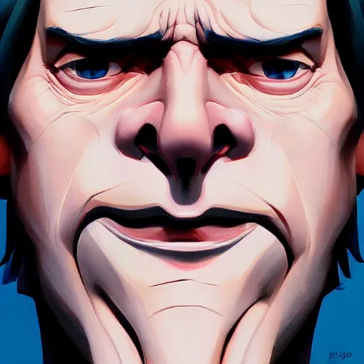 Image similar to face icon stylized minimalist steven king, loftis, cory behance hd by jesper ejsing, by rhads, makoto shinkai and lois van baarle, ilya kuvshinov, rossdraws global illumination