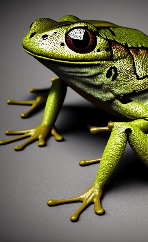 Prompt: a mothfrog, an animal that is half moth half frog, octane render, realistic, hd