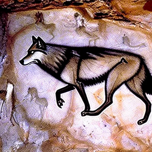 Image similar to wolf, chauvet cave