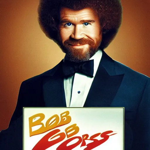 Image similar to Bob Ross as 007, promotional image