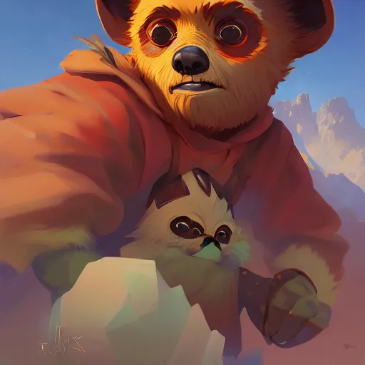 Image similar to hero world ewoks, behance hd by jesper ejsing, by rhads, makoto shinkai and lois van baarle, ilya kuvshinov, rossdraws global illumination