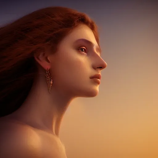 Image similar to photographic portrait of a stunningly beautiful turkish renaissance female in soft dreamy light at sunset, contemporary fashion shoot, by edward robert hughes, annie leibovitz and steve mccurry, david lazar, jimmy nelsson, breathtaking, 8 k resolution, extremely detailed, beautiful, establishing shot, artistic, hyperrealistic, beautiful face, octane render