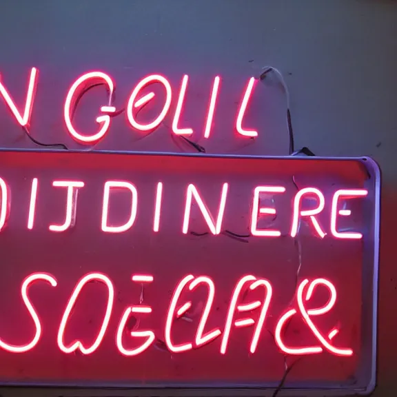 Image similar to neon sign reading hot ; googie, diner