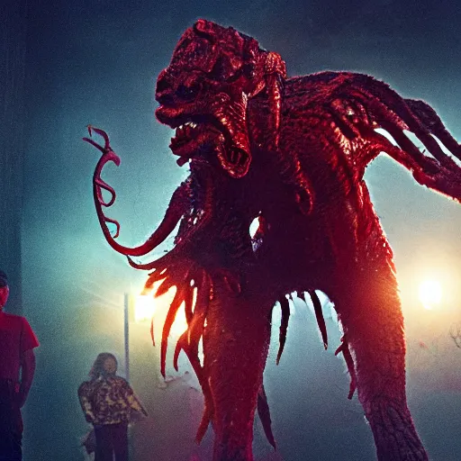 Prompt: cinematic film still of a demogorgon from Stranger Things