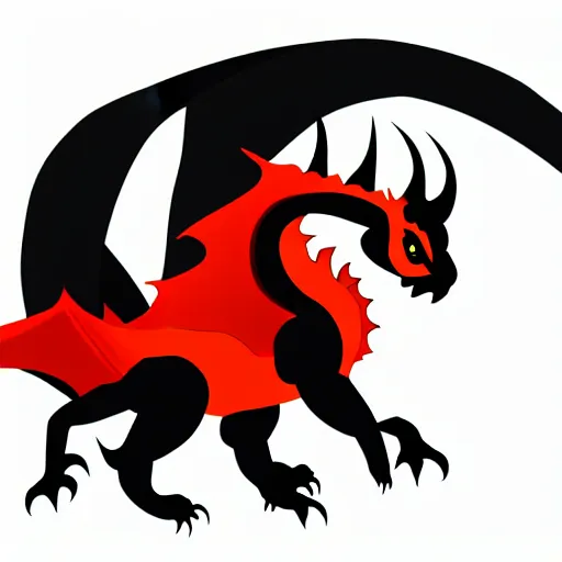 Image similar to vector art of welsh dragon and panda mixed, intercrossed, chimera, adobe illustrator