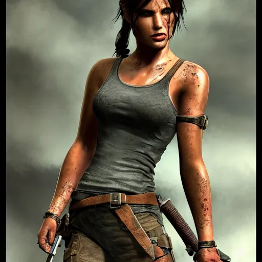 Image similar to tomb raider posing for max