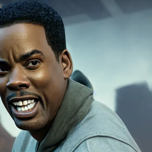 Image similar to chris rock is seen face slapping will smith, shadow harsh lights, dramatic scene, hyper detailed, digital art, trending in artstation, cinematic lighting, studio quality, smooth render, unreal engine 5 rendered, octane rendered