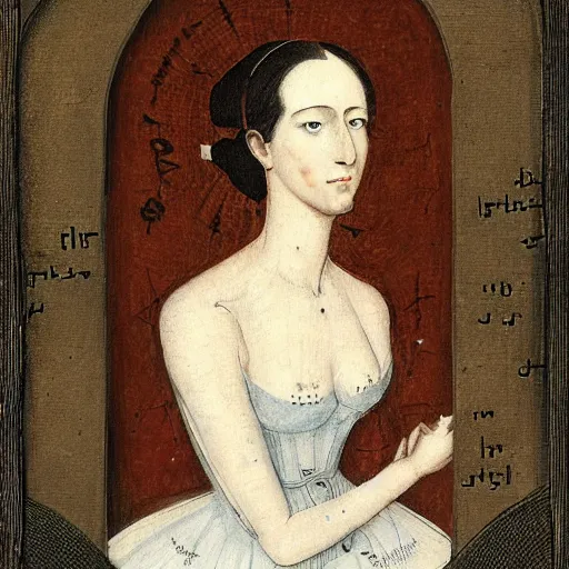 Prompt: female portrait, voynich manuscript