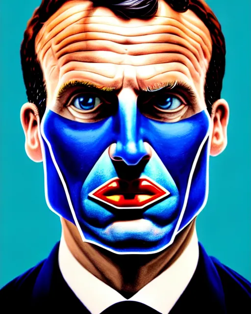 Prompt: hyperrealistic mixed media painting of Emmanuel Macron looks like Superman, marvel, heroic pose, stunning 3d render inspired art by P. Craig Russell and Barry Windsor-Smith + perfect facial symmetry + dim volumetric lighting, 8k octane beautifully detailed render, post-processing, extremely hyperdetailed, intricate, epic composition, grim yet sparkling atmosphere, cinematic lighting + masterpiece, trending on artstation, very very detailed, masterpiece, stunning