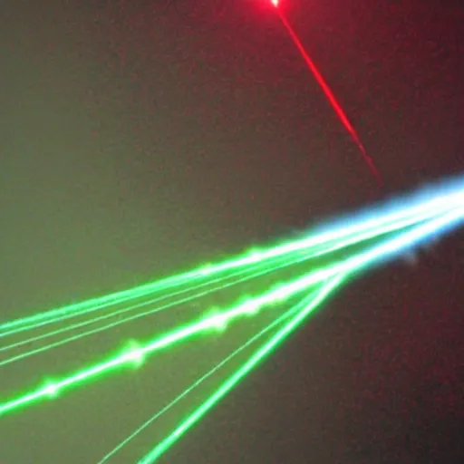 Image similar to a laser beam shoot down a missile