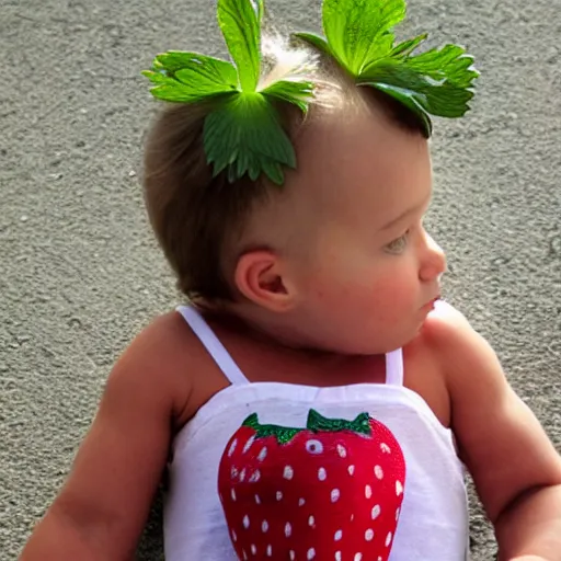 Prompt: strawberry child