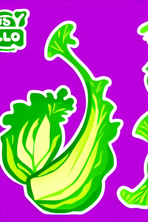 Prompt: cabbage logo in emoji style