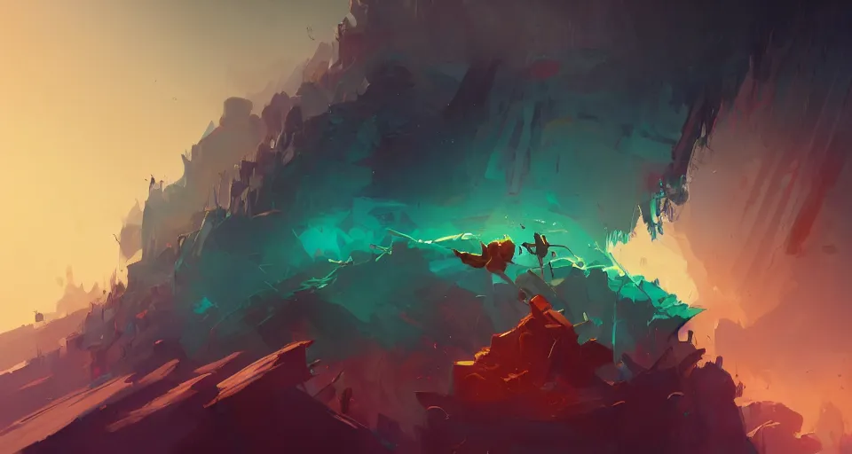 Image similar to Epic dramatic cinematic close-up character shot of a man pit against his mortal enemy in a thumb war for the fate of cosmic reality. Digital art. By Dominik Mayer, Anton Fadeev, and Alena Aenami. Masterpiece. Trending on Artstation and CGsociety. World's greatest artistry. HDR. 4k. Amazing incredible awesome awe-struck fantastic intriguing. Creative use of colors. Fantastic lighting.