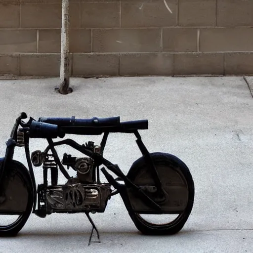 Prompt: A motorcycle designed by Banksy