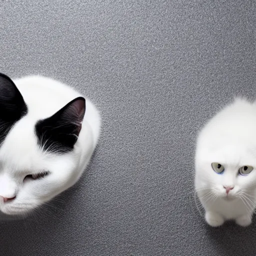 Image similar to a white cat with a hat on its head, a stock photo by Miao Fu, shutterstock contest winner, rasquache, stock photo, stylish, white background