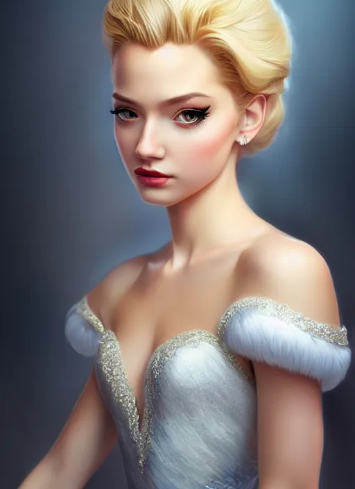 Image similar to photo of a gorgeous young woman swan princess in the style of stefan kostic, realistic, sharp focus, 8 k high definition, insanely detailed, intricate, elegant, art by stanley lau and artgerm