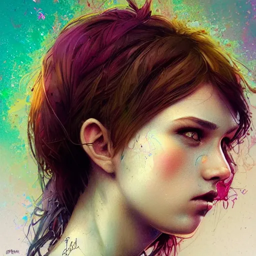 Image similar to Lofi portrait Pixar style by Stanley Artgerm and Carne Griffiths and Tom Bagshaw