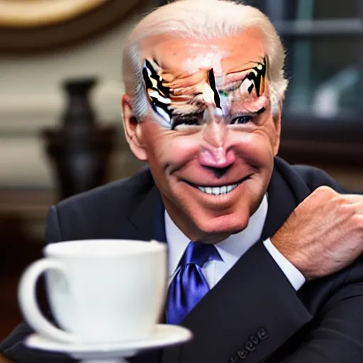 Image similar to joe biden drinking coffee