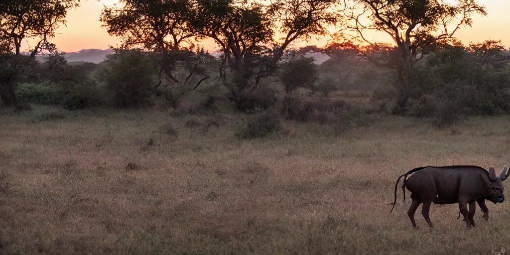 Image similar to halo warthog sitting on the landscape, sunrise