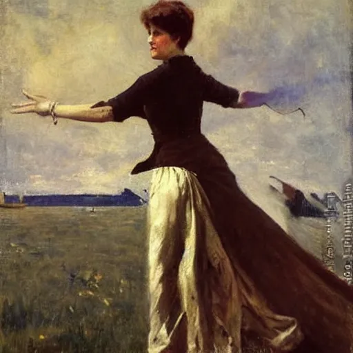 Image similar to action heroine by alfred stevens