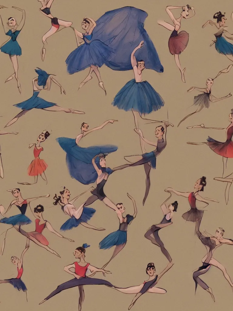 Image similar to ballet by disney concept artists, blunt borders, golden ratio