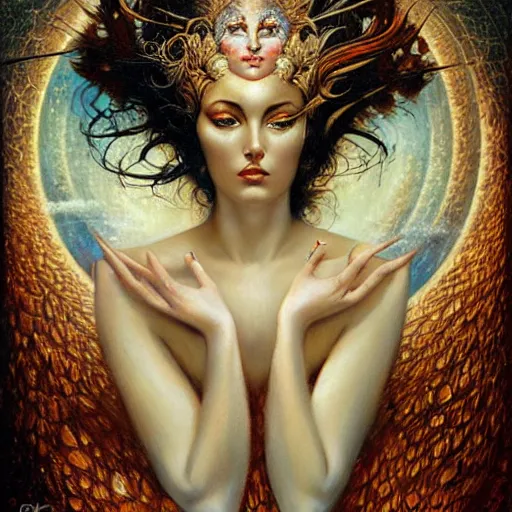 Image similar to the goddess of love, by karol bak