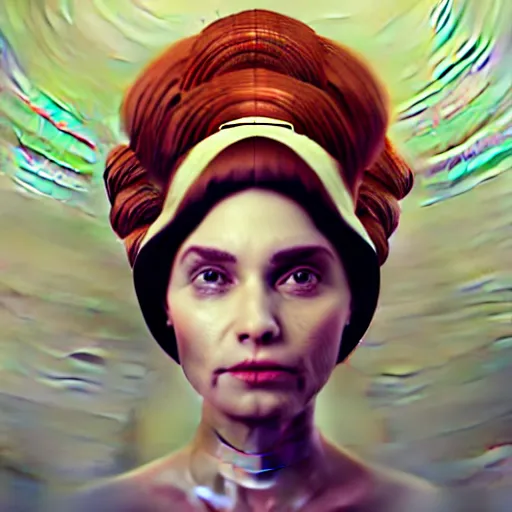 Image similar to portrait of a woman with a bundt face, digital art, 8k, trending on artstation